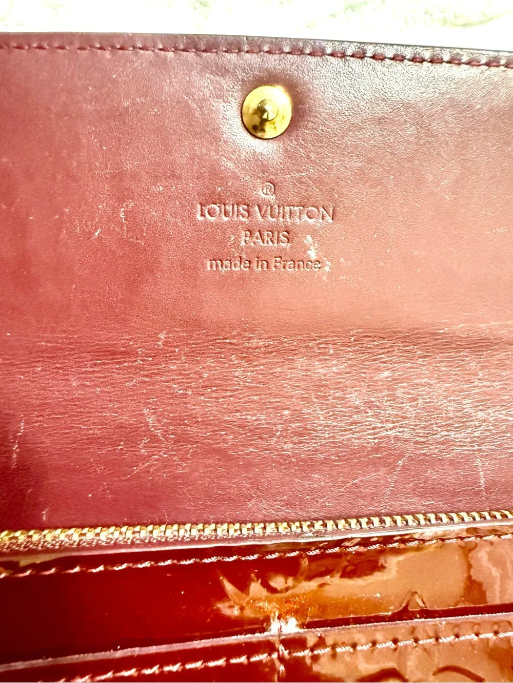 Louis Vuitton Vernis Long Wallet - Bordeaux Gloss